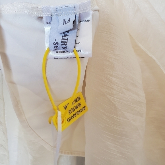 Fairy Jiang Chiffon Cream Midi Skirt NWT - Picture 10 of 11